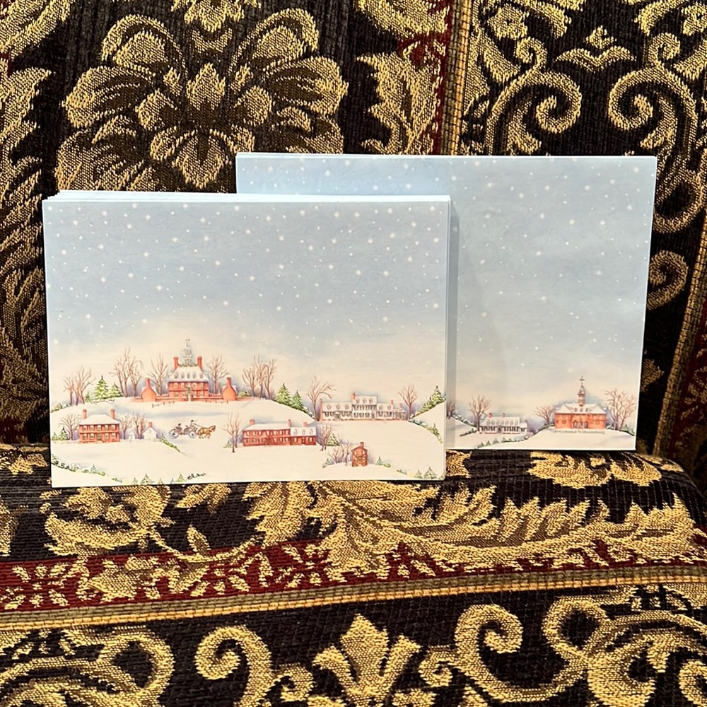 Set Of 10 Colonial Williamsburg Christmas Cards With Matching Envelopes